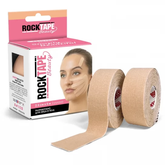 Кінезіо тейп для обличчя RockTape Beauty Half Gentle 2,5см х 10м